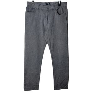 Theory Men's Grey Cotton Professional Slacks Preppy Work Pants Trousers